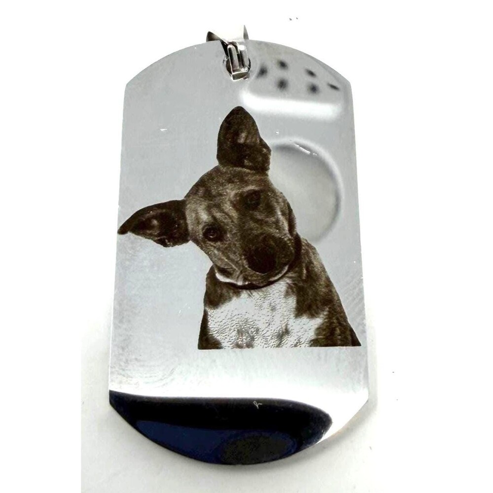 304 Stainless Steel Dog Tag Pendants, Personalize Picture and/or Text